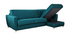 Canap&eacute; d'angle r&eacute;versible et convertible avec coffre bleu canard GRAHAM