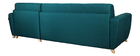 Canap&eacute; d'angle r&eacute;versible et convertible avec coffre bleu canard GRAHAM