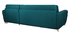 Canap&eacute; d'angle r&eacute;versible et convertible avec coffre bleu canard GRAHAM