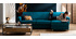 Canap&eacute; d'angle r&eacute;versible et convertible avec coffre bleu canard GRAHAM