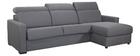 Canap&eacute; d'angle r&eacute;versible et convertible avec coffre et t&ecirc;ti&egrave;res ajustables gris NORO