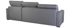 Canap&eacute; d'angle r&eacute;versible et convertible avec coffre et t&ecirc;ti&egrave;res ajustables gris NORO