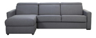 Canap&eacute; d'angle r&eacute;versible et convertible avec coffre et t&ecirc;ti&egrave;res ajustables gris NORO