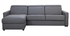 Canap&eacute; d'angle r&eacute;versible et convertible avec coffre et t&ecirc;ti&egrave;res ajustables gris NORO