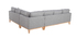 Canapé d'angle scandinave 5-6 places en tissu gris clair déhoussable OSLO