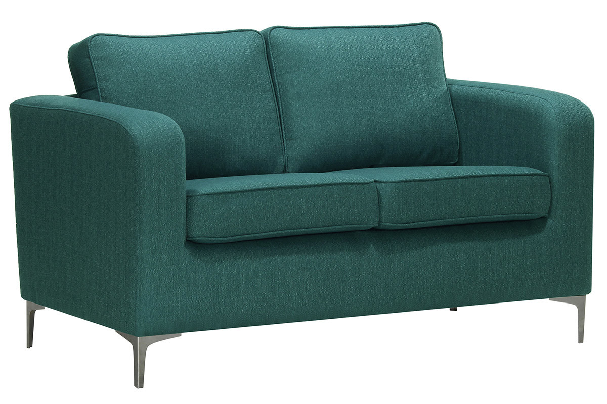 Canap� design 2 places bleu canard HARRY