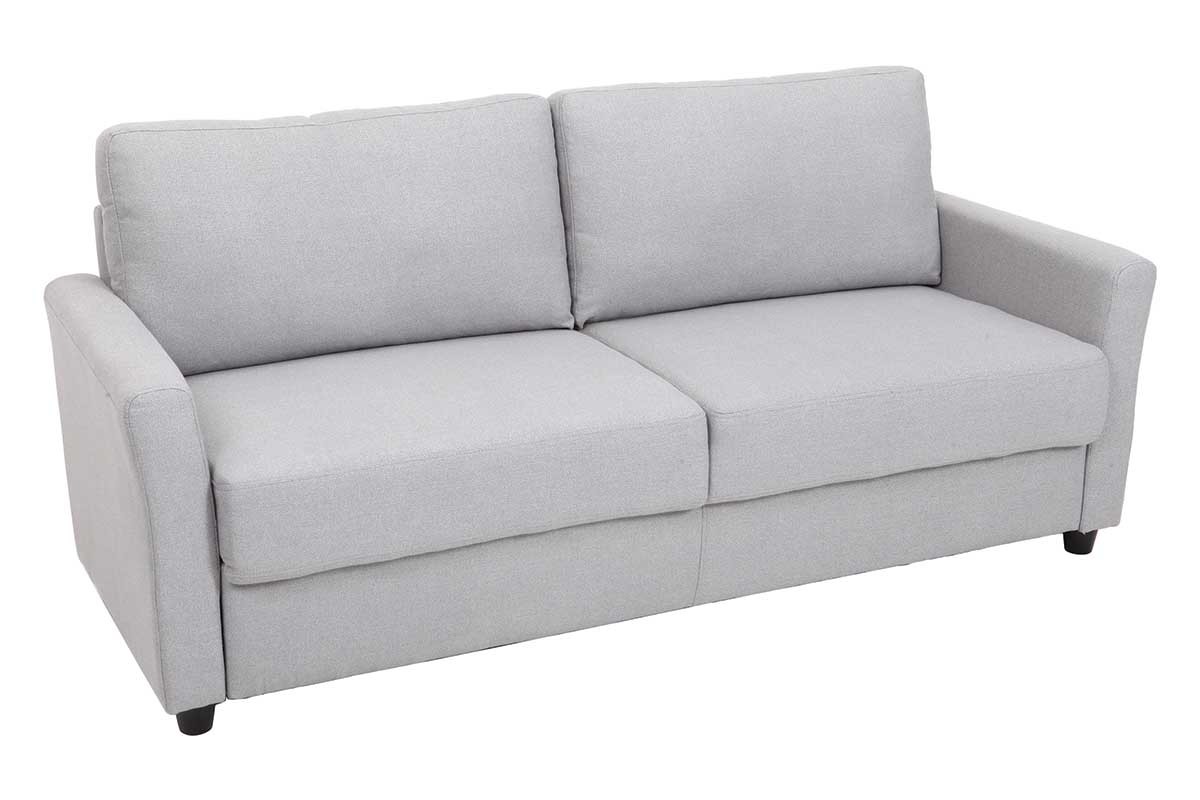 Canap� design 2 places et coffre - tissu et bois d'h�v�a - ELYOT