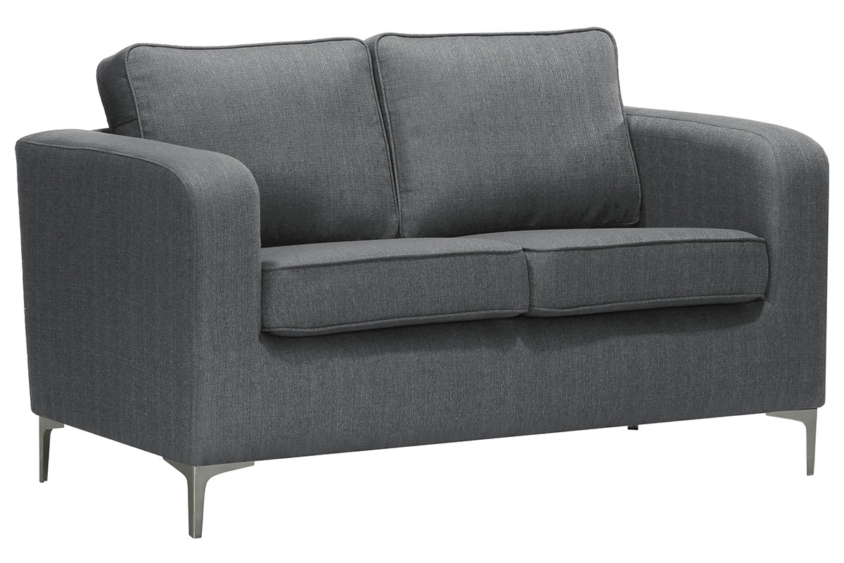 Canap� design 2 places gris clair HARRY