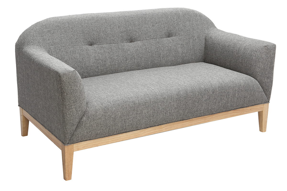 Canap design 2 places gris MARY