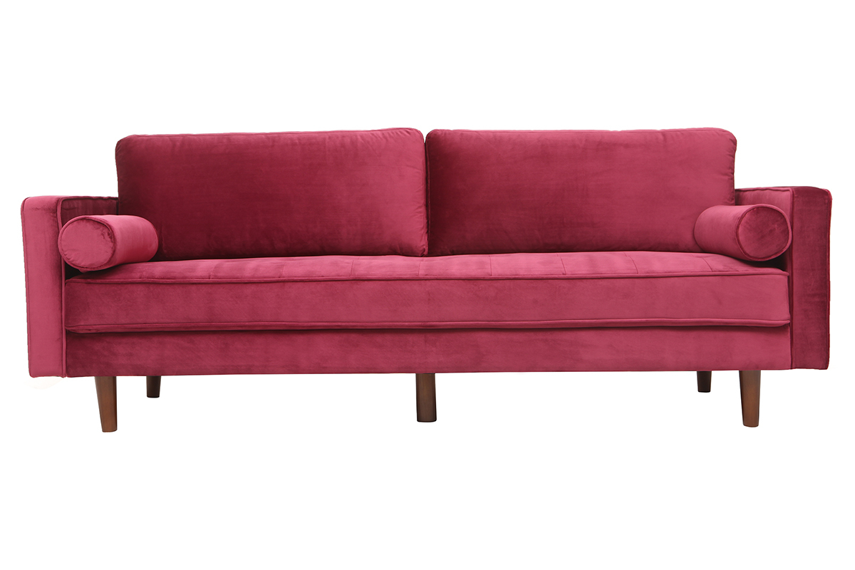 Canap� design 3-4 places velours burgundy IMPERIAL