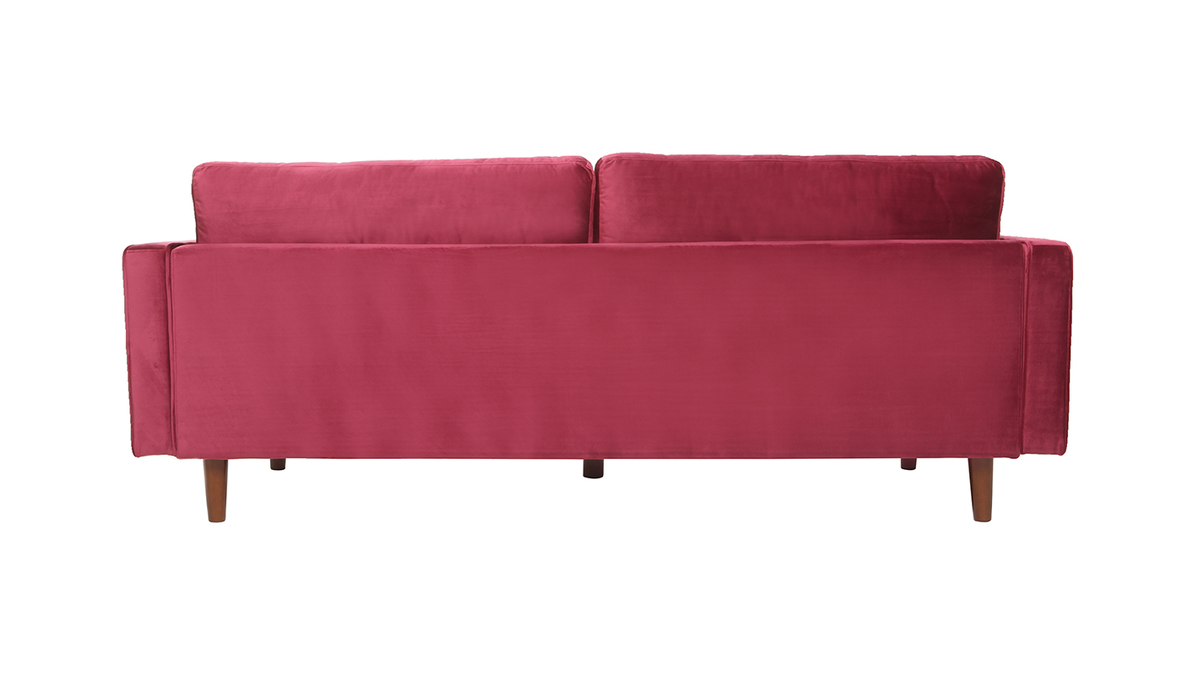 Canap design 3-4 places velours burgundy IMPERIAL