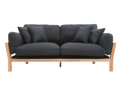 Canap&eacute; design 3 places d&eacute;houssable gris anthracite KYO