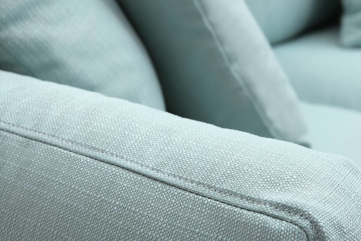 Canap� design 3 places d�houssable menthe � l'eau et bois KYO