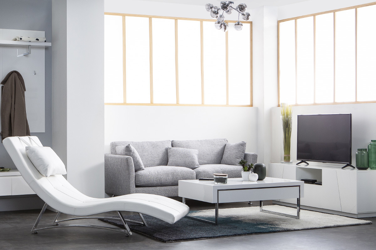 Canap� design 3 places design gris VOLUPT