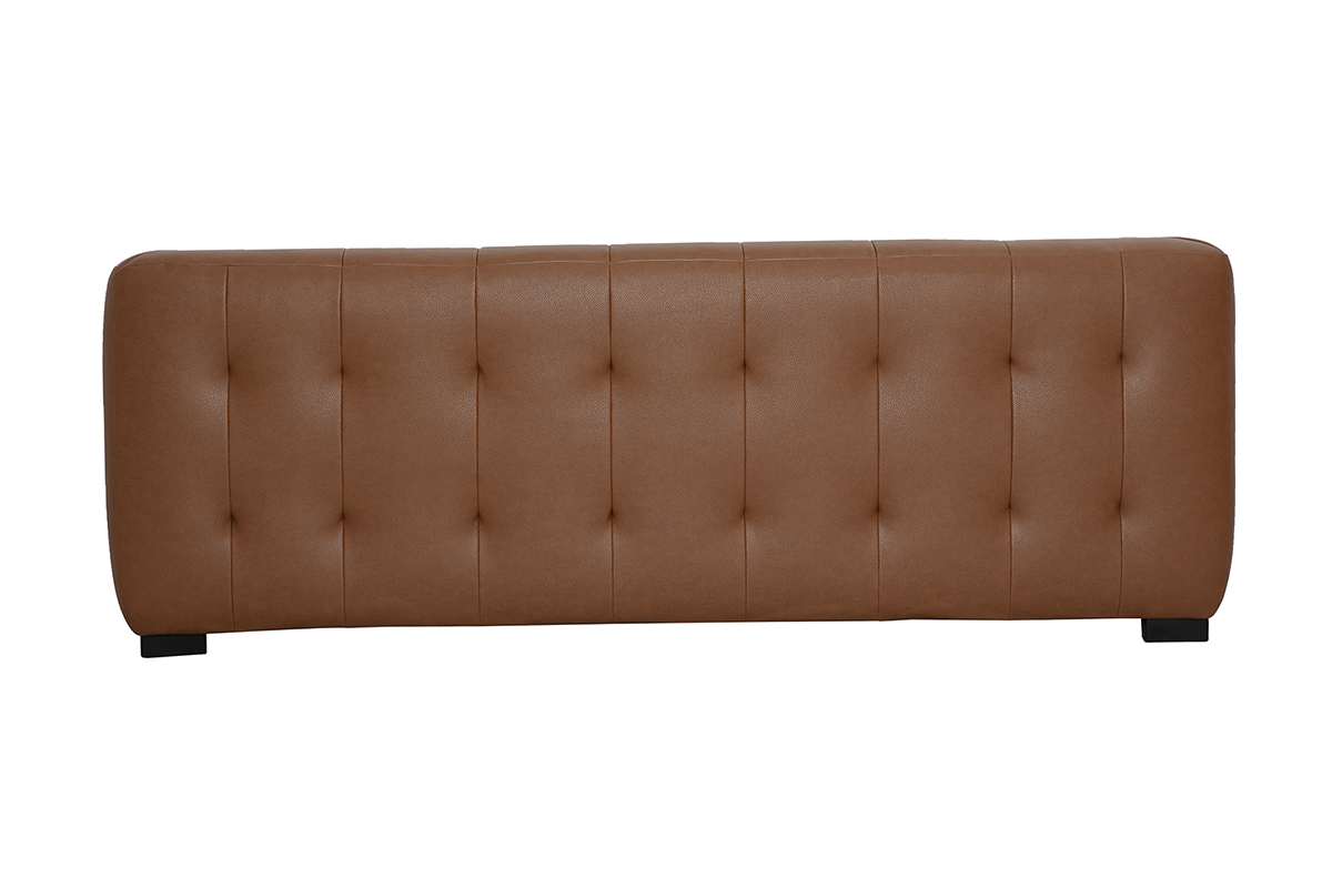 Canap� design 3 places en cuir marron CORTO