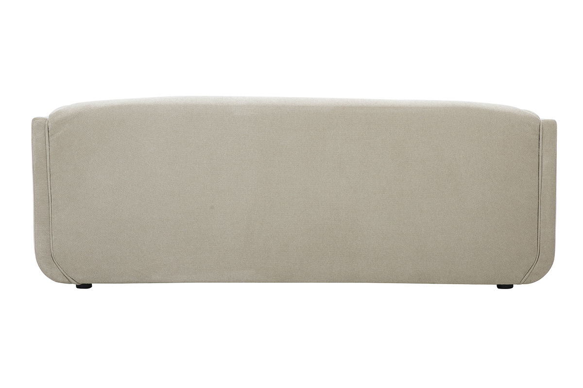 Canap design 3 places en tissu chenille beige HOSBO
