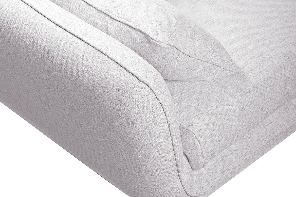 Canap design 3 places en tissu gris clair et mtal noir CREEP