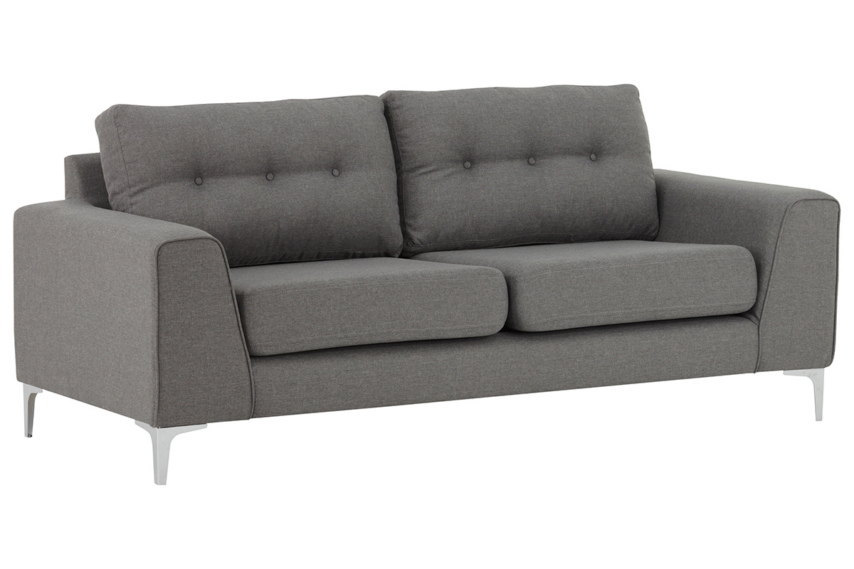 Canap� design 3 places gris clair EBONY