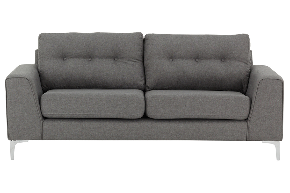Canap� design 3 places gris clair EBONY