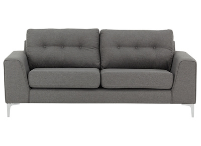 Canap&eacute; design 3 places gris clair EBONY