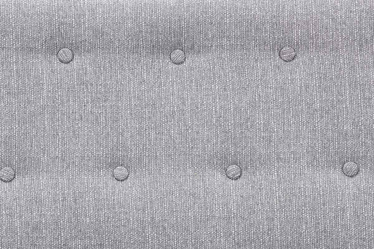 Canap� design 3 places h�tre et tissu gris perle OLAF