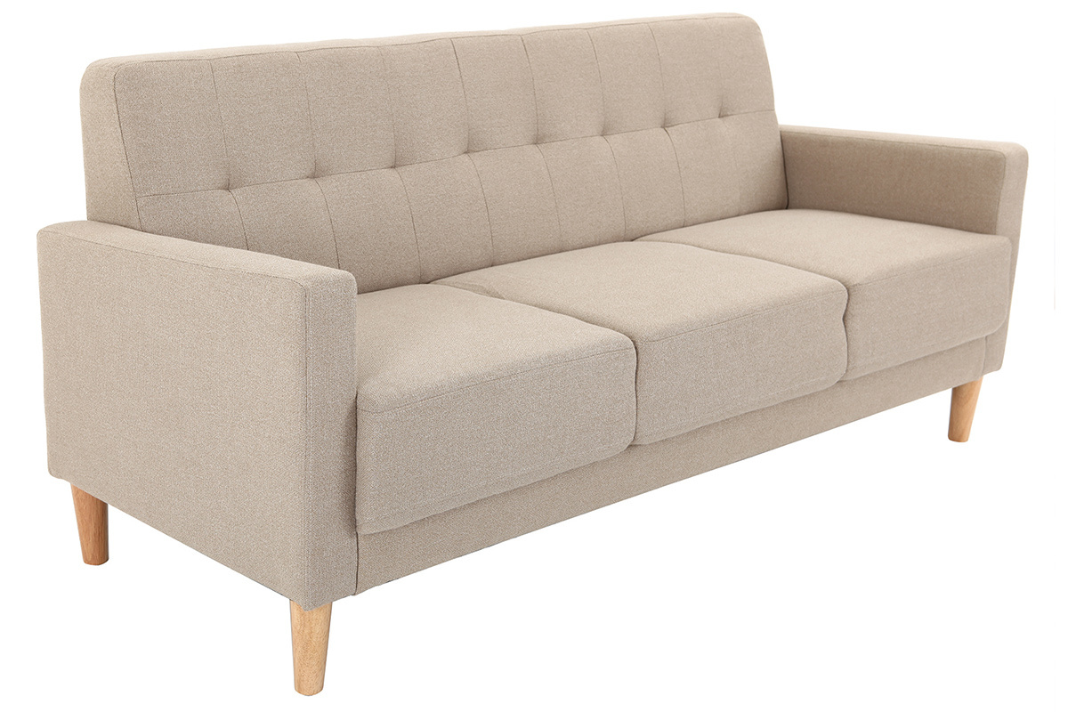 Canap� design 3 places naturel MOON