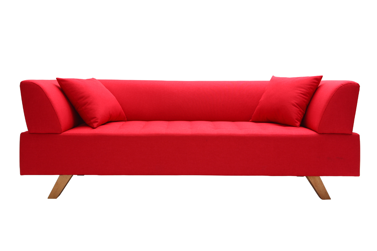Canap� design 3 places Rouge ARTIC
