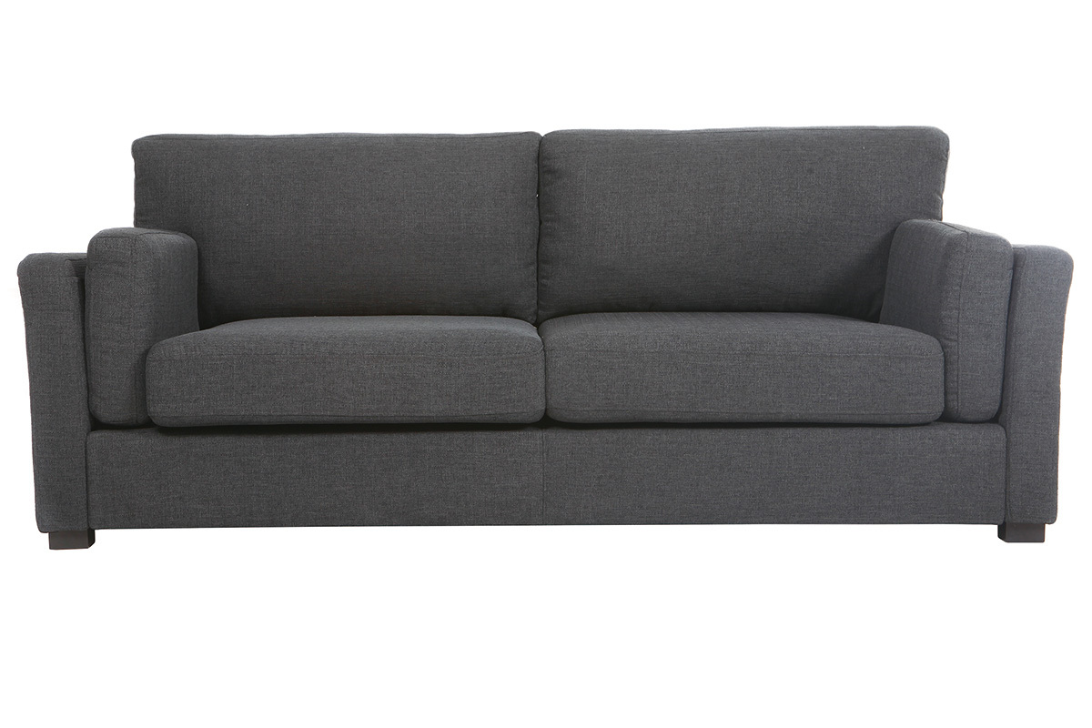 Canap� design 3 places tissu gris fonc� MILORD