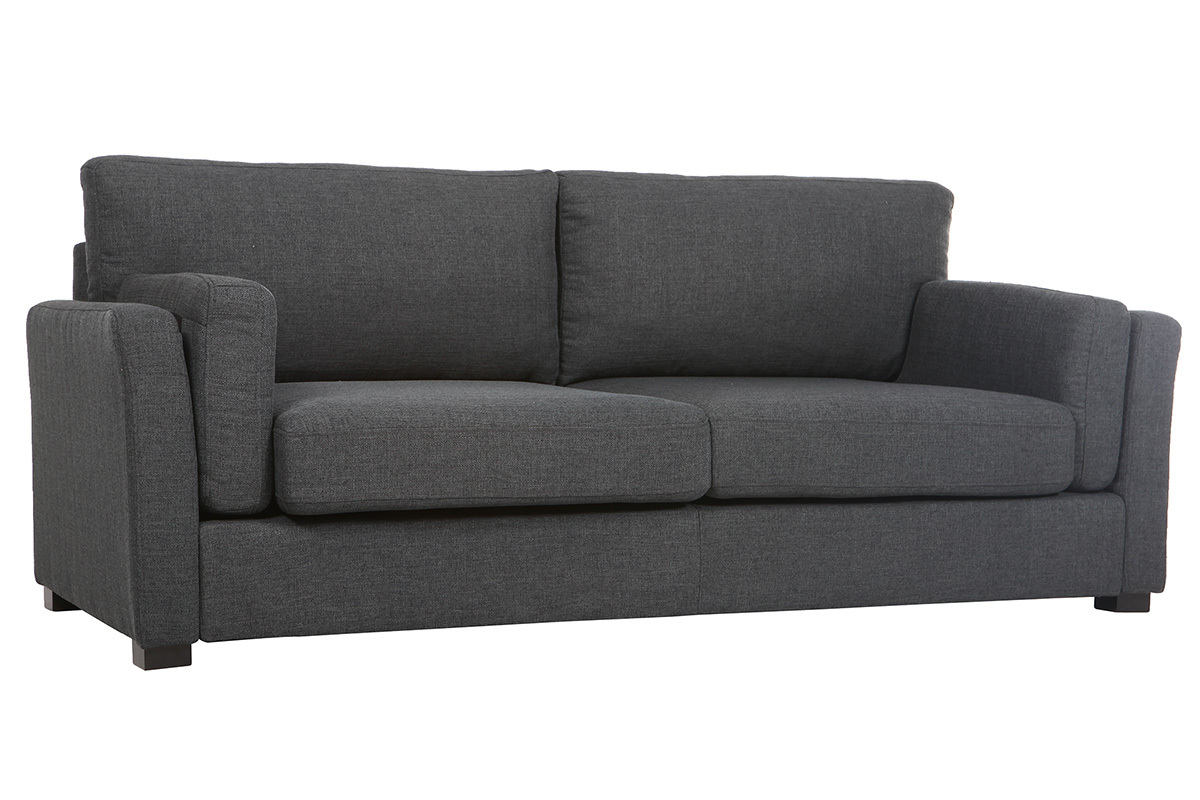 Canap� design 3 places tissu gris fonc� MILORD