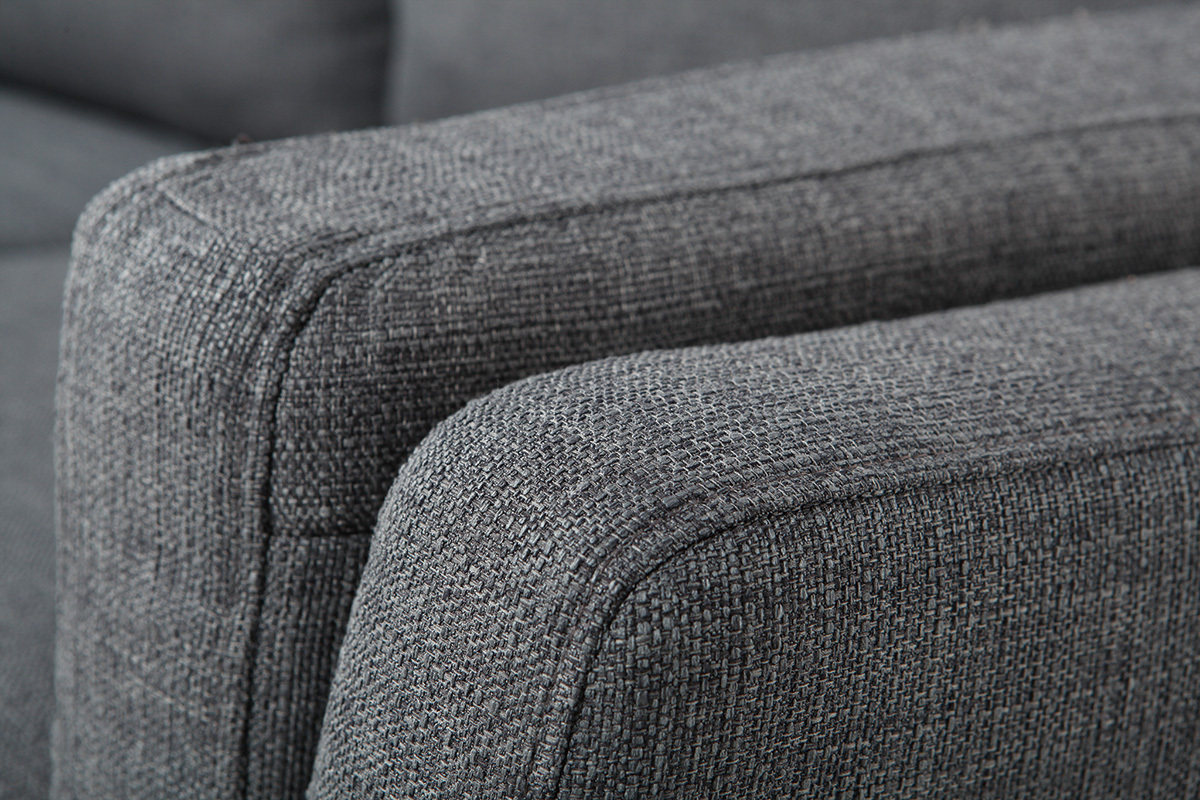 Canap� design 3 places tissu gris fonc� MILORD