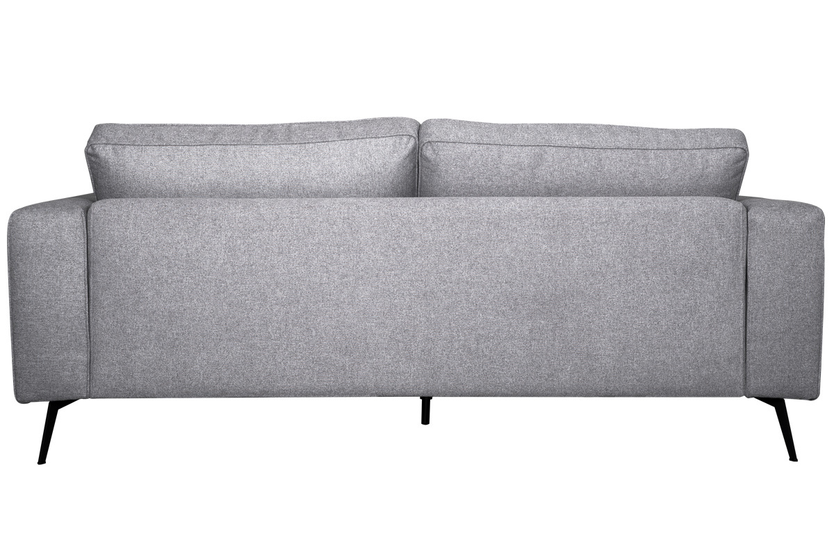 Canap design 4 places L210cm en tissu gris et mtal noir OSMANN