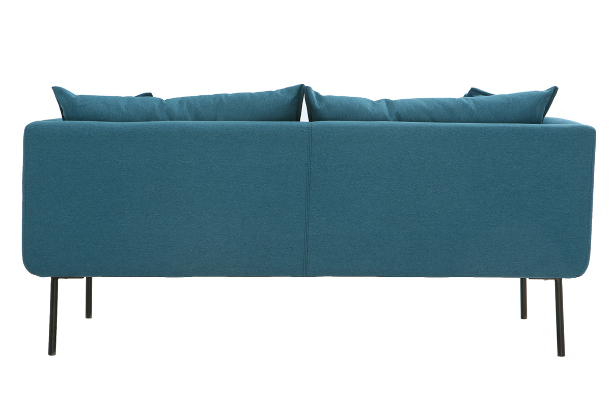 Canap� design contemporain 3 places bleu canard MATHIS