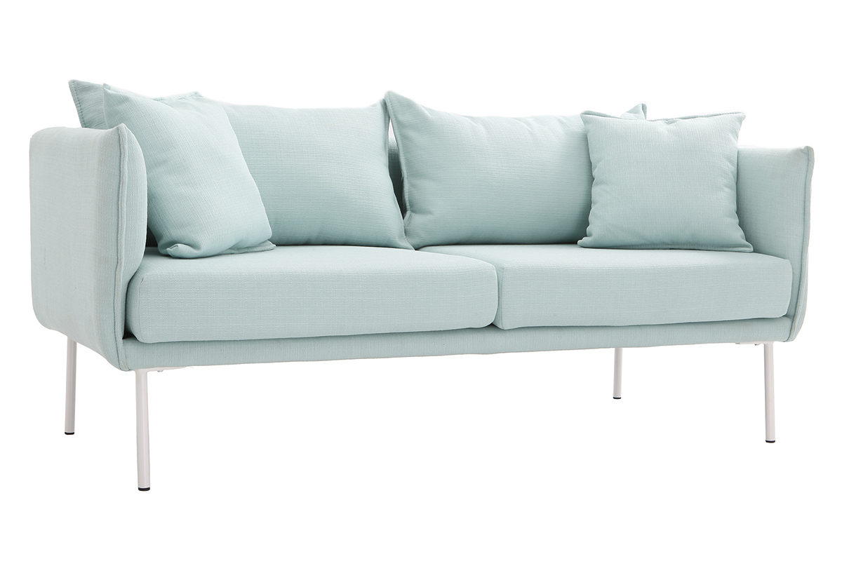 Canap� design contemporain 3 places vert menthe � l'eau MATHIS