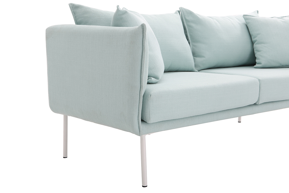 Canap� design contemporain 3 places vert menthe � l'eau MATHIS