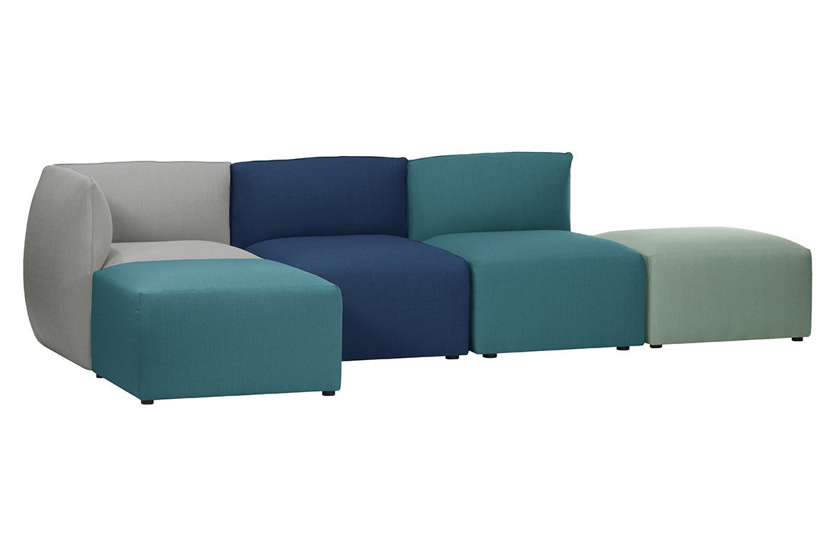 Canap� design modulable bleu fonc� 2 places MODULO