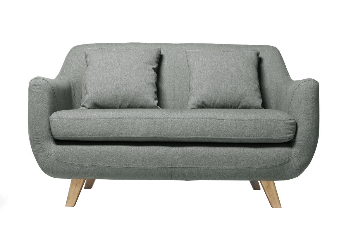 Canap� design scandinave 2 places gris SKANDI