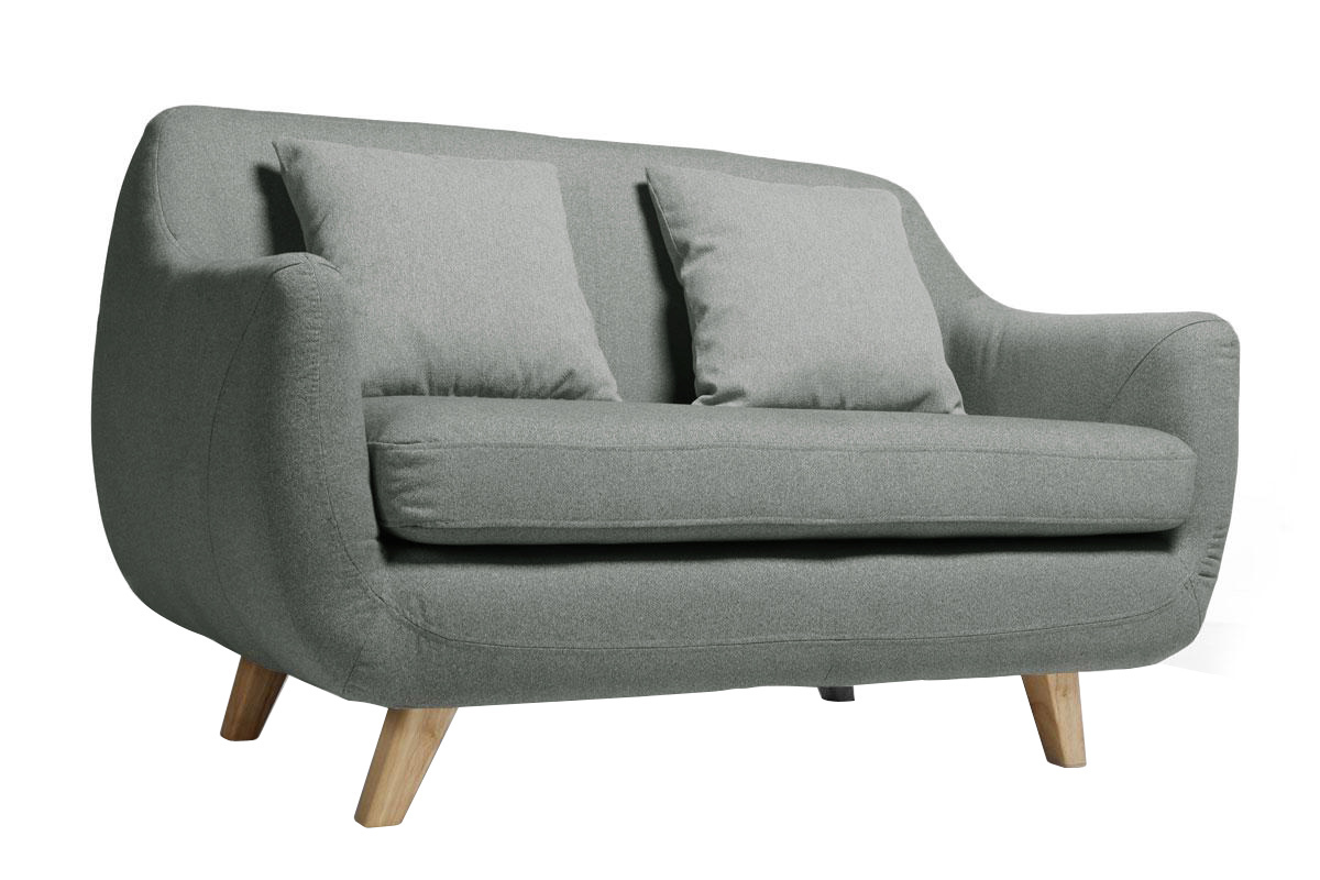 Canap� design scandinave 2 places gris SKANDI