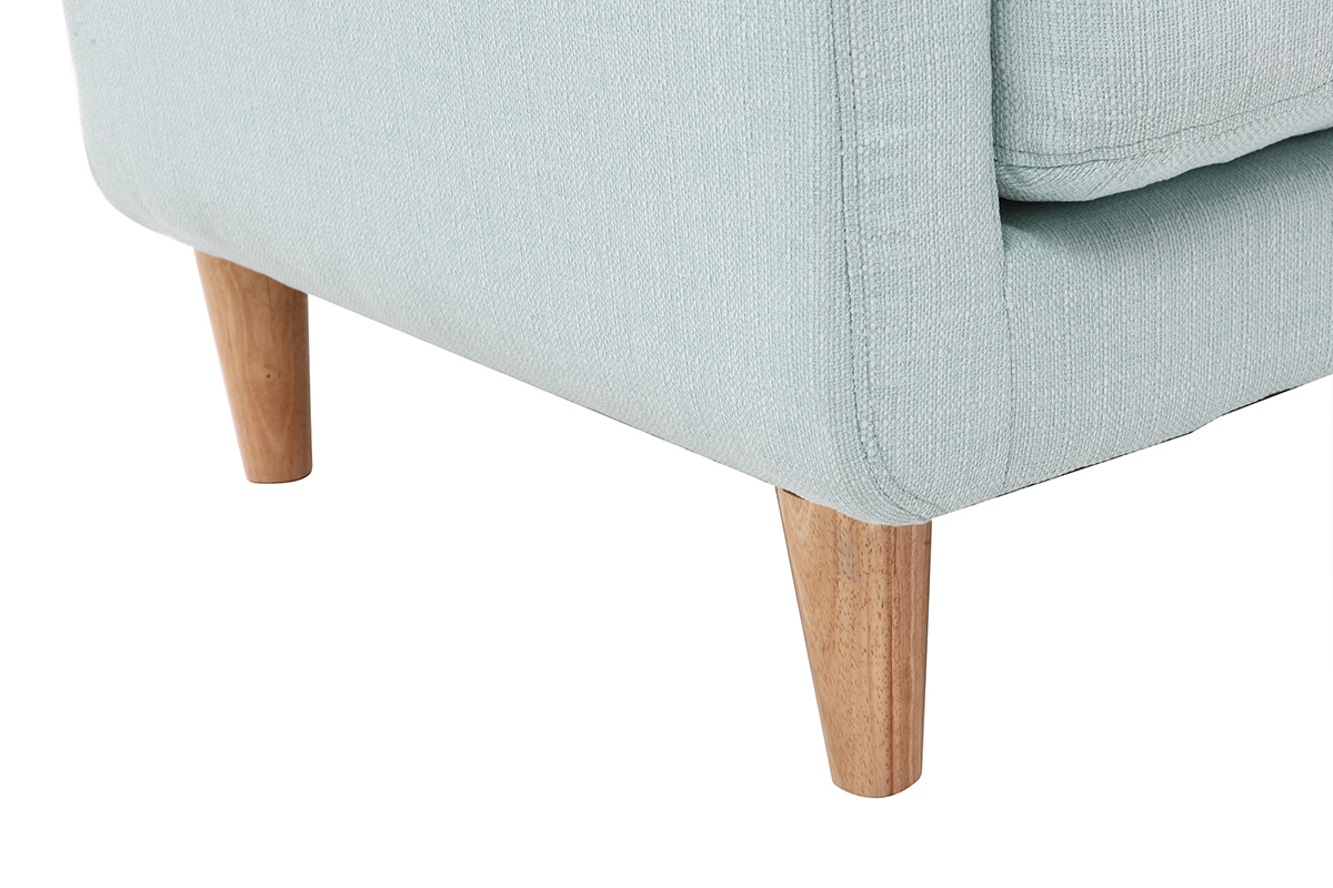 Canap� design scandinave tissu bleu lagon 2 places LUNA