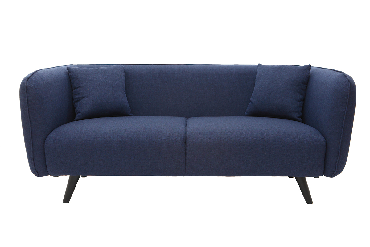 Canap� design tissu bleu fonc� 3 places MOONLIGHT