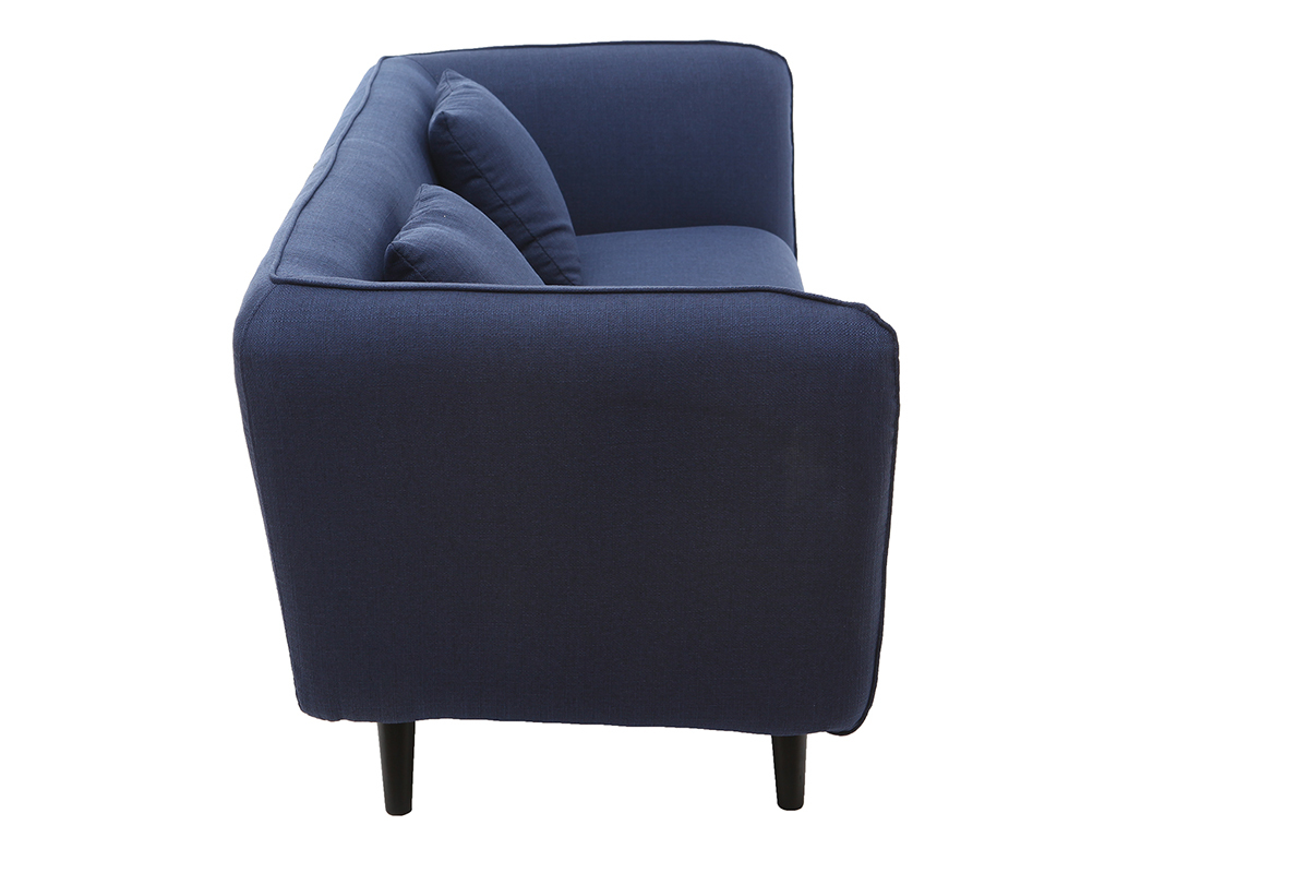 Canap� design tissu bleu fonc� 3 places MOONLIGHT