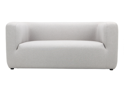 Canap&eacute; design tissu gris 2 places BACIO