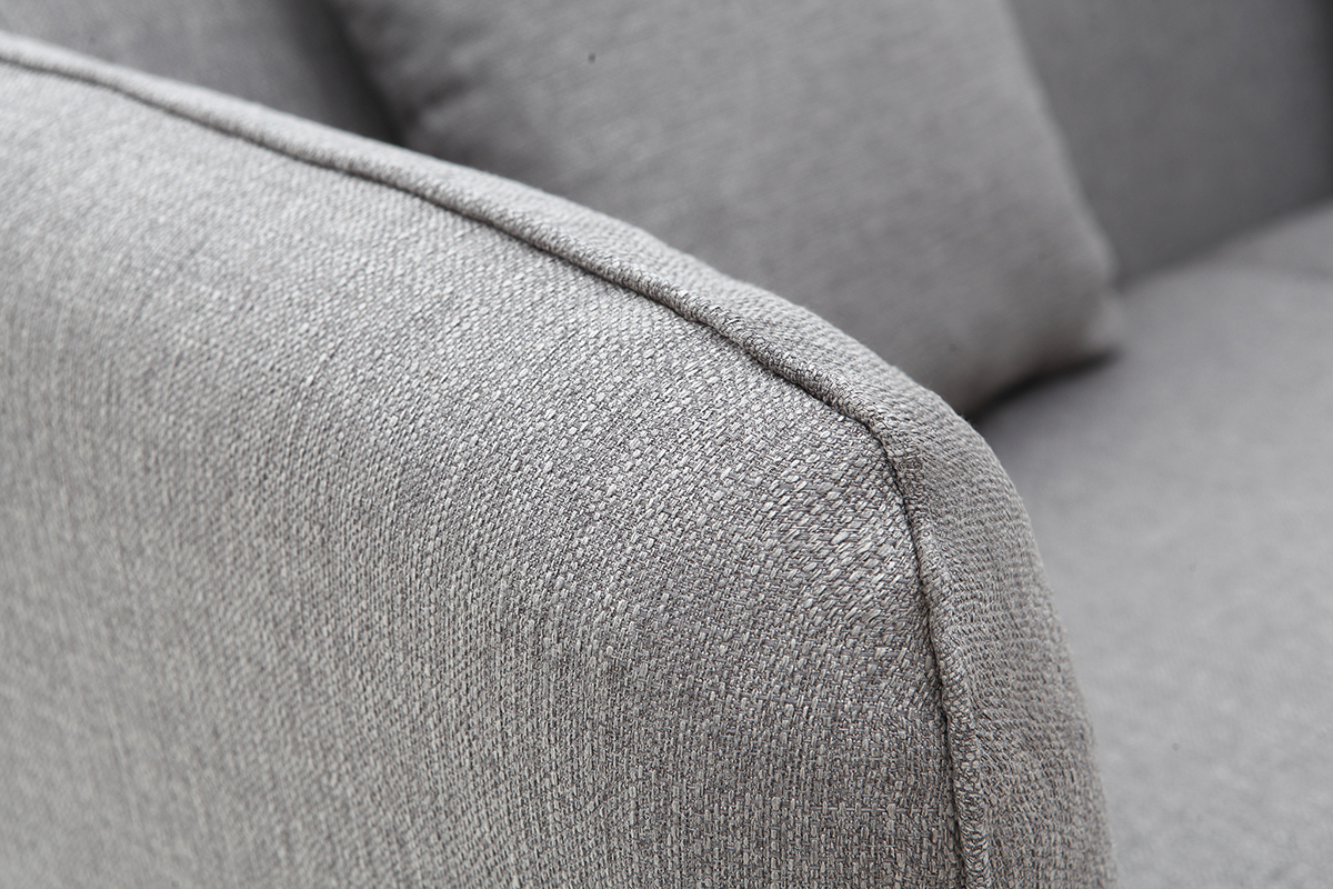 Canap� design tissu gris clair 3 places MOONLIGHT
