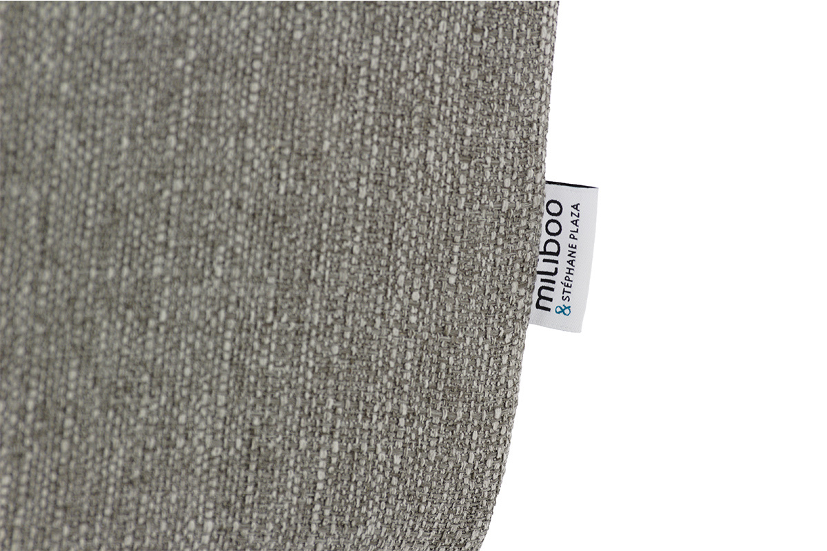 Canap� scandinave 2 places en tissu gris clair MOCAZ