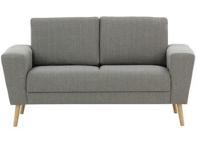 Canap&eacute; scandinave 2 places en tissu gris clair MOCAZ - Miliboo & St&eacute;phane Plaza
