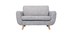 Canap&eacute; scandinave 2 places gris PURE