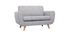 Canap&eacute; scandinave 2 places gris PURE