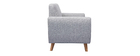 Canap&eacute; scandinave 2 places gris PURE