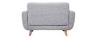 Canap&eacute; scandinave 2 places gris PURE