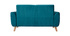 Canap&eacute; scandinave 2 places velours bleu p&eacute;trole EKTOR