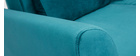 Canap&eacute; scandinave 2 places velours bleu p&eacute;trole EKTOR